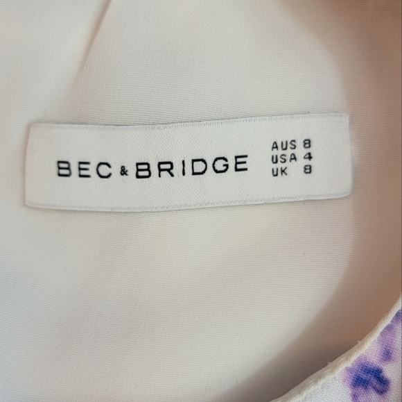 BEC & Bridge Saint Cloud Tie Dye Print Cut Out Waist Mini Dress Size 4 - Picture 9 of 9